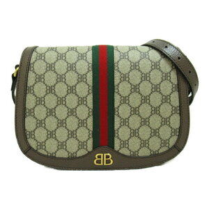 Balenciaga GUCCI Hacker Project Shoulder Bag Canvas Beige Brown